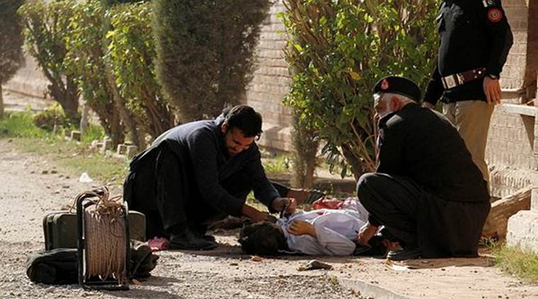 Peshawar terrorist attack, Peshawar attack, Peshawar Directorate of Agriculture Institute Terrorist Attack, Directorate of Agriculture Institute Peshawar Terrorist Attack, Pakistan terrorist attack, Pakistan attack, US, World News, Latest World News, Indian Express, Indian Express News