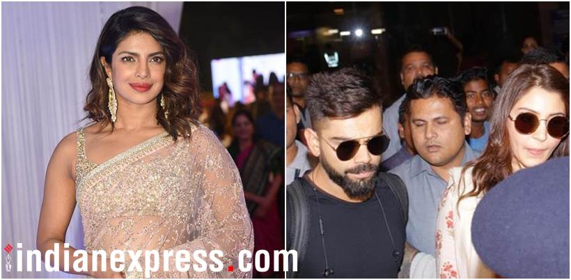 priyanka chopra, anushka sharma and virat kohli in Mumbai