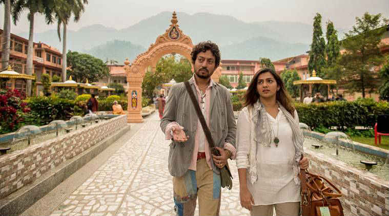 Irrfan Khan and Parvathy in a still from Qarib Qarib Singlle.