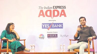 Rajkummar Rao at Express Adda in Mumbai, Saturday.