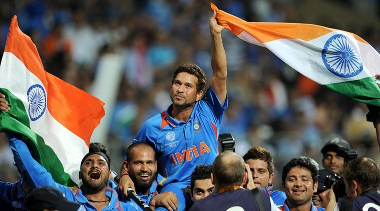 Sachin Tendulkar during World Cup 2011