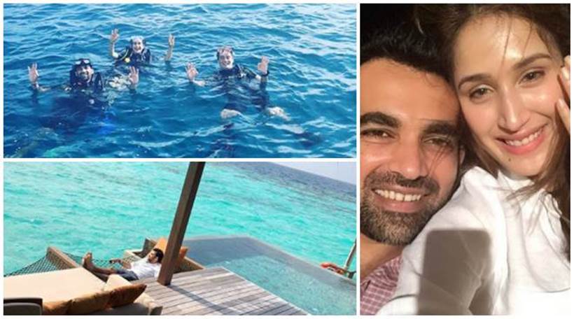 Sagarika Ghatge and Zaheer Khan honeymoon pictures
