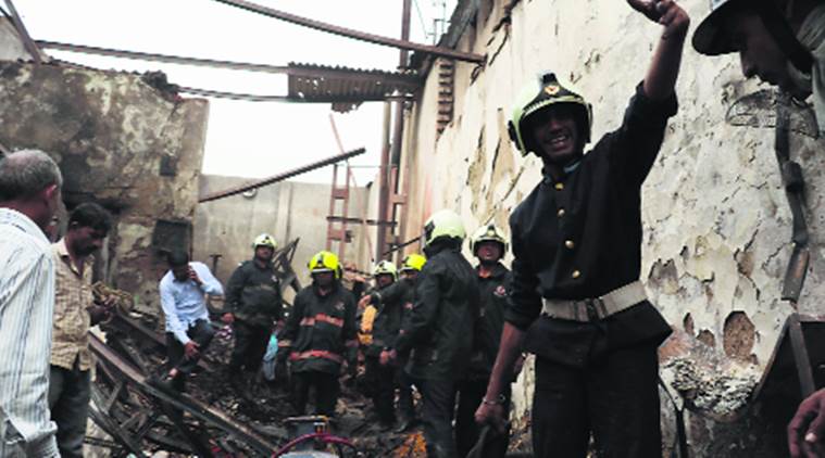 Day after Sakinaka shop Fire