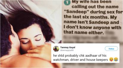 House Wife And Watchman Sex Videos - This husband's weird question to a sexpert has left Twitterati LOL-ing |  Trending News - The Indian Express