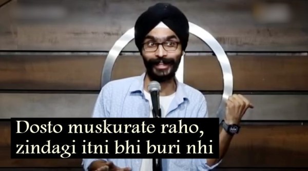 Amandeep Singh, poetry slam Amandeep Singh, life is good, Muskurate raho, viral video, Indian express, Indian express news