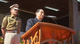 Odisha Governor SC Jamir addressing the second day of the 18th Hornbill Festival.