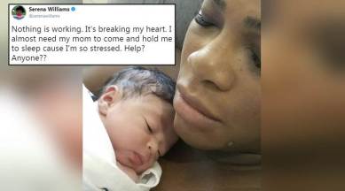 serena williams, serena williams daughter, serena williams daughter photo, serena williams twitter, serena williams baby advice, indian express, indian express news