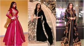 sridevi, sridevi fashion, sridevi fashion, sridevi latest fashion, sridevi manish molhatra, sridevi rohit bal, sridevi rohit bal outfit, sridevi faraz manan, sridevi beautiful in rohit bal, sridevi in rohit balls pics, indian express, indian express news