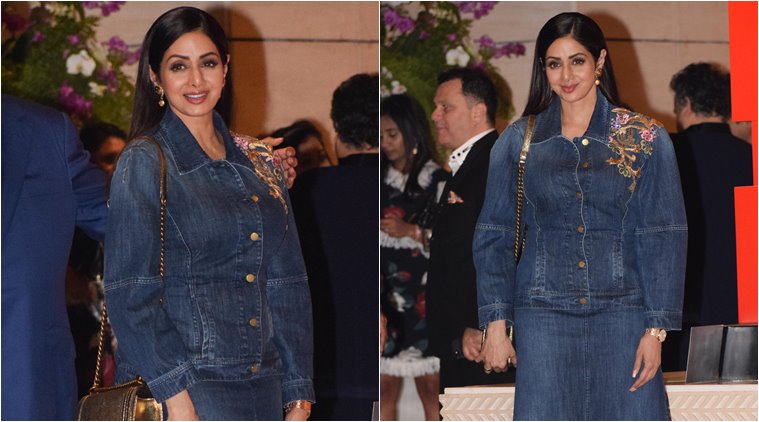 sridevi, sridevi in denim, sridevi fashion, sridevi clothes, sridevi bonny kapoor, celeb fashion, bizarre fashion, Indian express, Indian express news