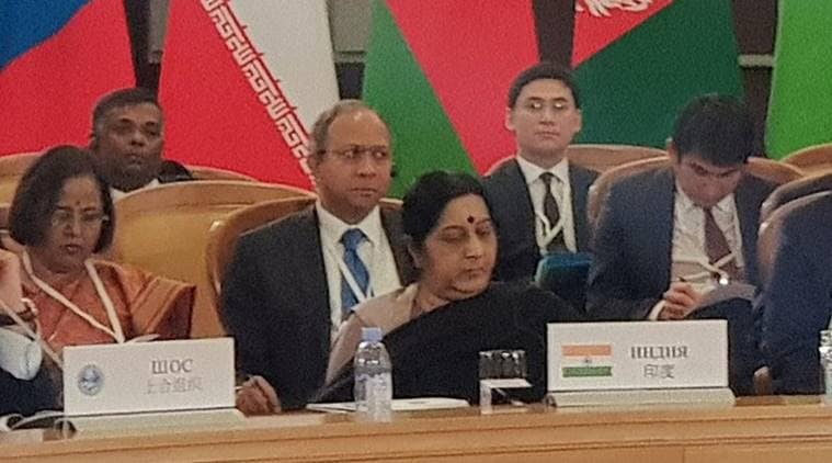 Sushma Swaraj is attending the summit of Shanghai Cooperation Organisation