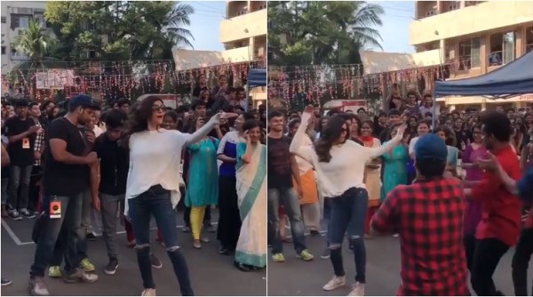 sushmita sen, sushmita sen college, sushmita sen video viral, sushmita sen college students, sushmita sen twitter, sushmita sen instagram video viral, sushmita sen funny viral video, sushmita sen dancing video, indian express, indian express news