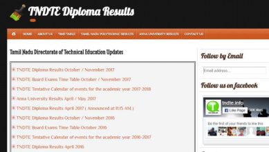 tndte, tndte.info, intradote.tn.nic.in, tndte diploma result 2017