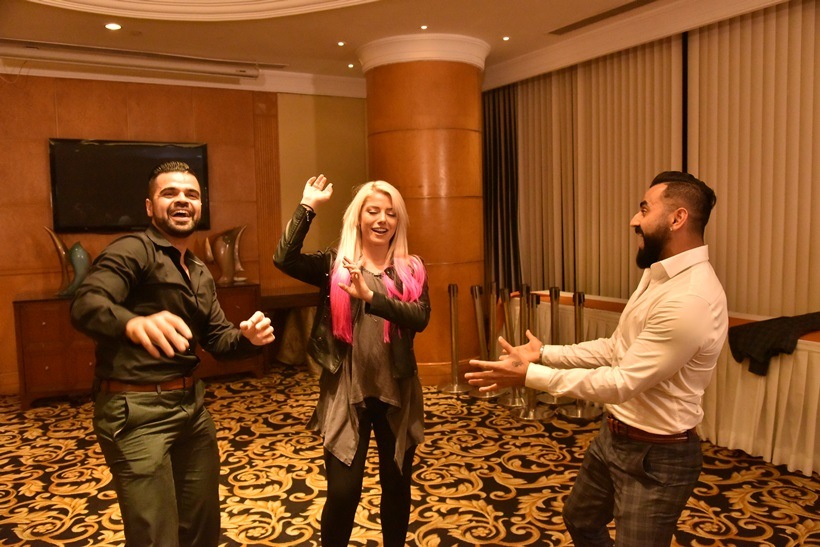 Jinder Mahal, Sasha Banks and Alexa Bliss ahead of WWE Live India 2017