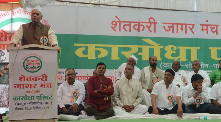 Yashwant Sinha launches farmers' agitation