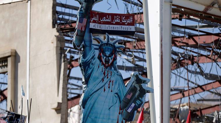 Yemen, US, Pentagon Yemen airstrikes, US airstrikes in Yemen, Saudi Arabia and Yemen, Houthi rebels, indian express