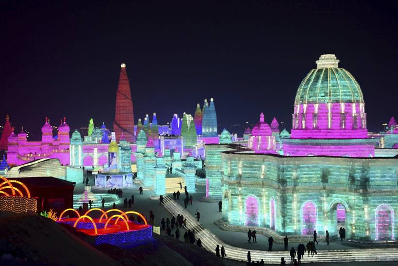 Harbin, Harbin International Ice and Snow Sculpture Festival, harbin ice festival, Heilongjiang, Heilongjiang china, world largest ice, world's largest ice and snow festivals, indian express, indian express news