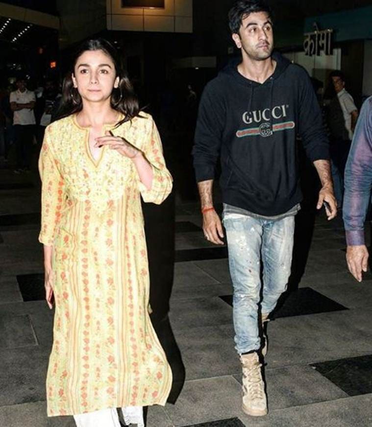 alia bhatt and ranbir kapoor at sanjay leela bhansali padmaavat screening