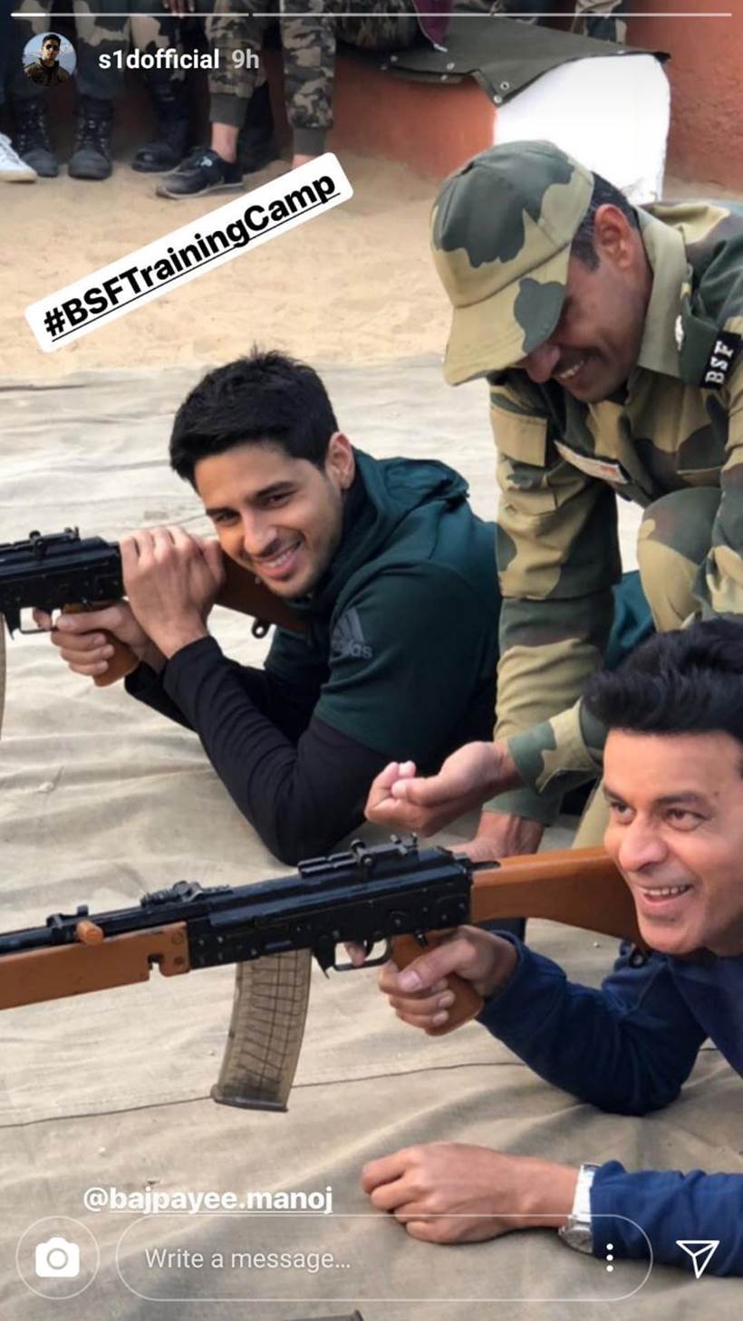 aiyaary team sidharth malhotra, manoj bajpayee, rakul preet at bsf camp in jaisalmer