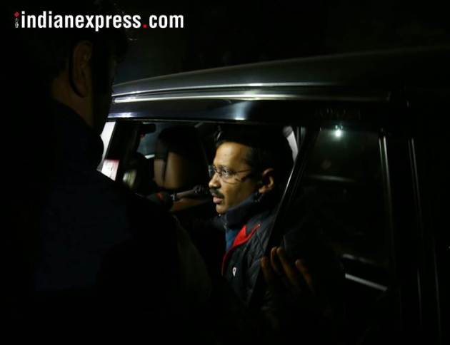 Arvind Kejriwal at Bawana fire site