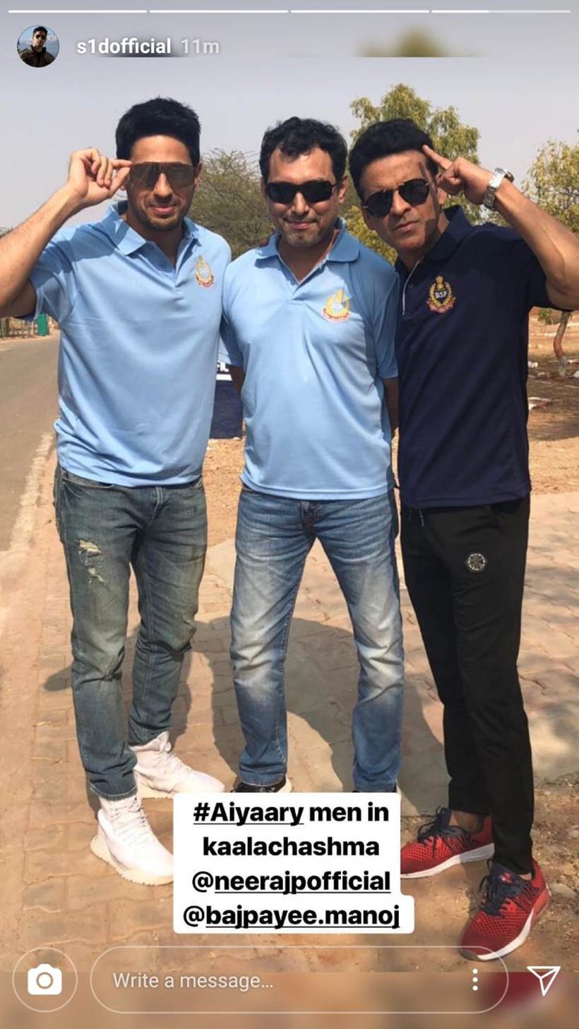 aiyaary team sidharth malhotra, manoj bajpayee, rakul preet at bsf camp in jaisalmer