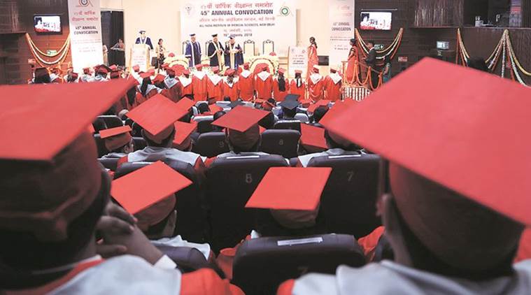 All India Institute of Medical Sciences, AIIMS 45th convocation, AIIMS convocation, Medical Science, Medical Science To Profiteer, Ram Nath Kovind, Delhi News, Indian Express, Indian Express News