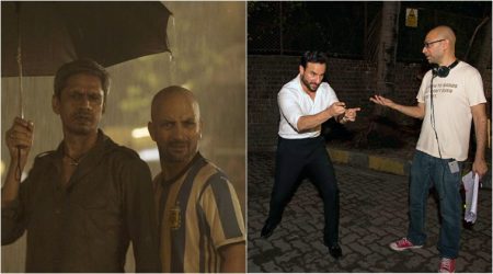 akshat verma with saif ali khan on the sets of Kaalakaandi