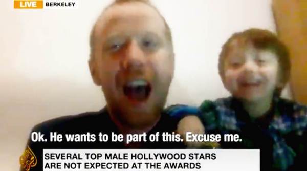 child interrupts father, child barges in video, video of father child, child makes appearance on Tv, al jazeera, Indian express, Indian express news