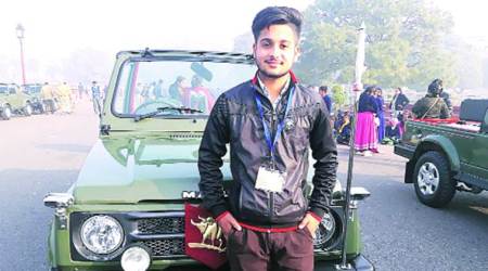  Karanbeer Singh during his visit to Delhi. (Express Photo) 