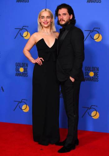 Emilia Clarke, Kit Harington, Gal Gadot and others at the 75th Golden Globe Awards red carpet Entertainment Gallery News,The Indian Express