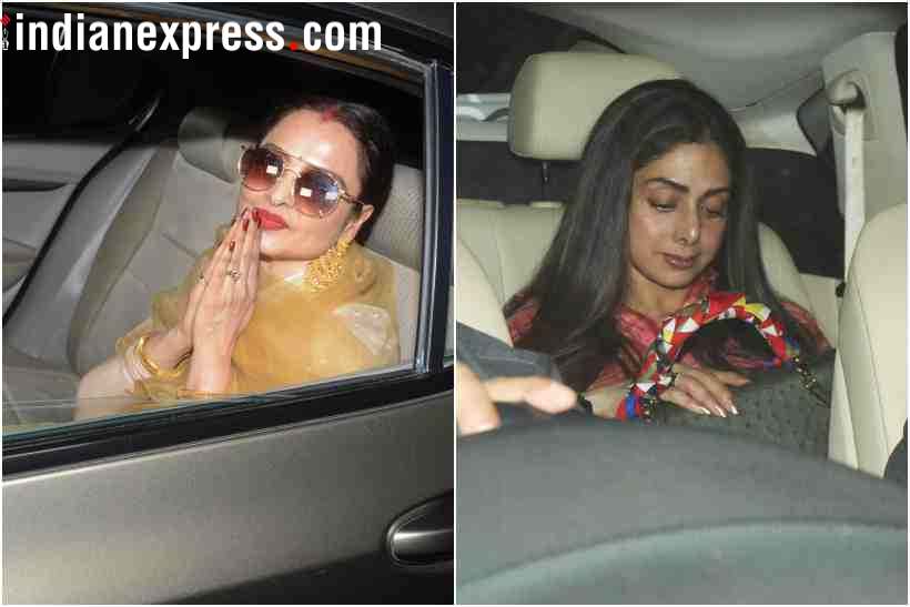 rekha and sridevi at padmaavat screening