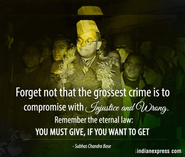 Netaji Subhash Chandra Bose, Netaji Subhas Chandra, Subhash Chandra Bose Birthday, Subhas Chandra Bose birthday, netaji quotes, Subhash Chandra Bose Jayanti Subhas Chandra Bose Images Subhash Chandra Bose Speech, indian express, indian express news