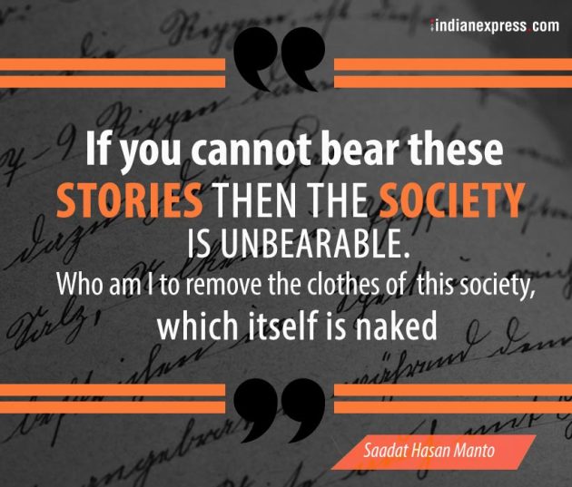 Saadat Hasan Manto, manto works, manto death anniversary, manto quotes, manto and partition, indian express, indian express news