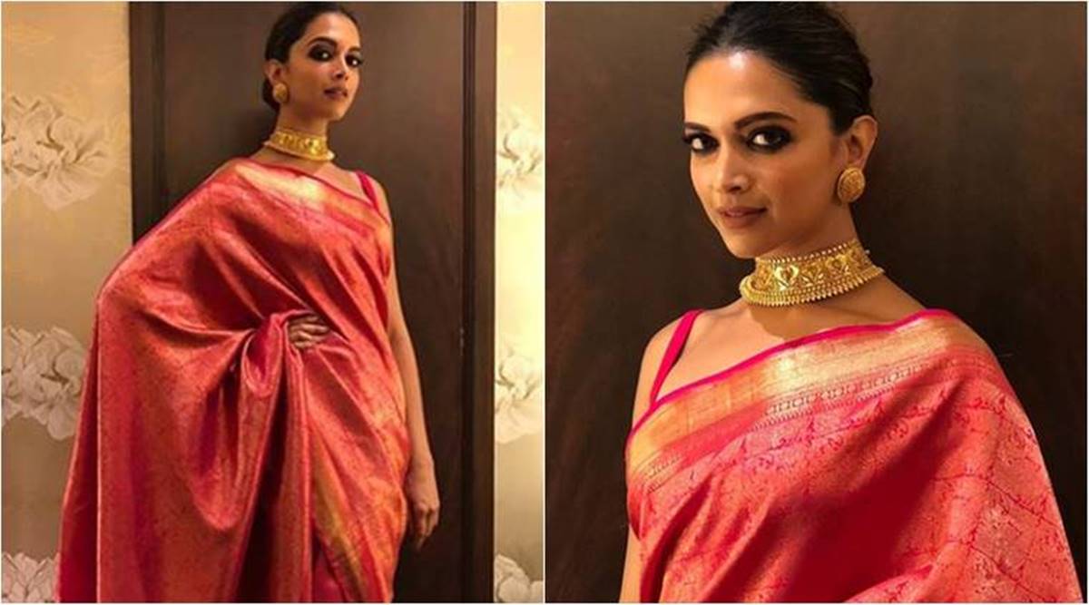 Deepika Padukone's choice of smart jewellery shows you how to not overdo a  Banarasi sari | Lifestyle News,The Indian Express