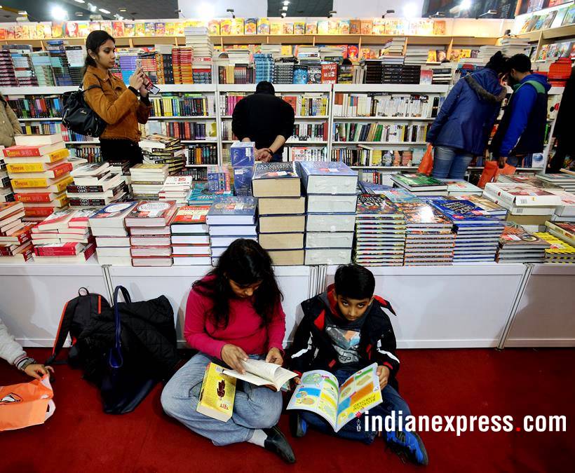 book fair, delhi book fair photos, world book fair 2018, pragati maidan, delhi book fair images, pragati maidan book fair pics, indian express