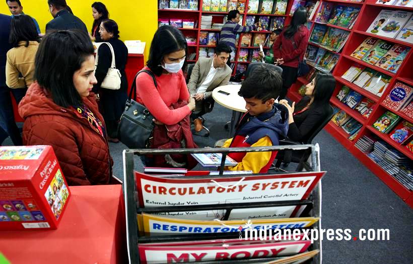 book fair, delhi book fair photos, world book fair 2018, pragati maidan, delhi book fair images, pragati maidan book fair pics, indian express