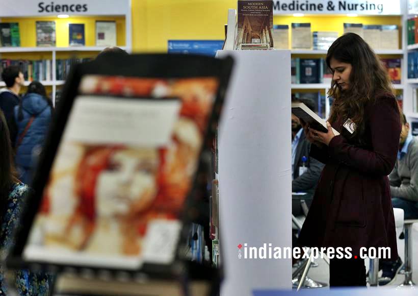 book fair, delhi book fair photos, world book fair 2018, pragati maidan, delhi book fair images, pragati maidan book fair pics, indian express