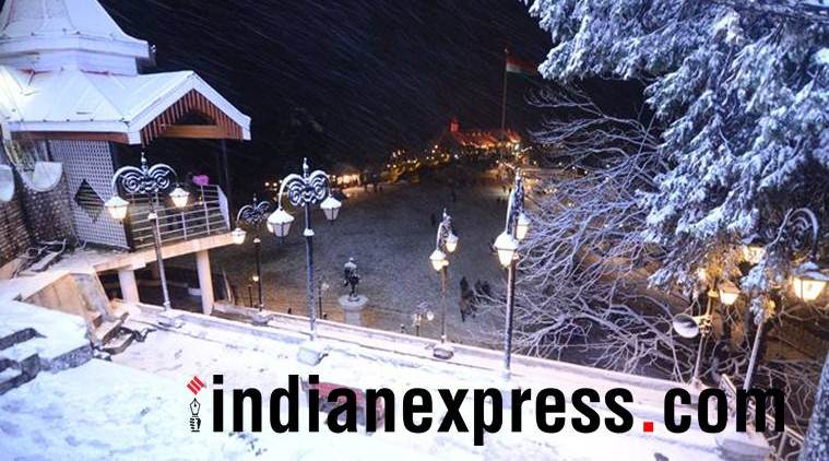 Delhi rainfall, Delhi light rainfall, Shimla snowfall, snowfall in Shimla, Shimla rainfall, India News, Indian Express, Indian Express News