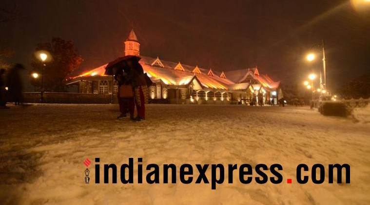 Delhi rainfall, Delhi light rainfall, Shimla snowfall, snowfall in Shimla, Shimla rainfall, India News, Indian Express, Indian Express News