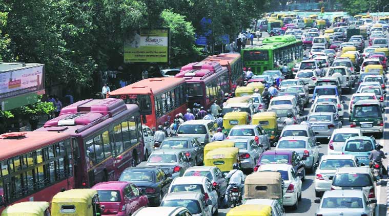 Delhi Traffic, Delhi Traffic Restriction, Delhi commuters, Traffic Restriction Delhi, Delhi News, India News, Indian Express, Indian Express News