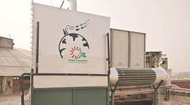 Chakr Shield, Delhi air pollution convertor, Delhi air pollution device, chakr, air pollution, delhi news, indian express, indian express news