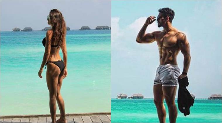 Image result for Tiger Shroff and Disha Patani flaunt their beach bodies giving holiday goals