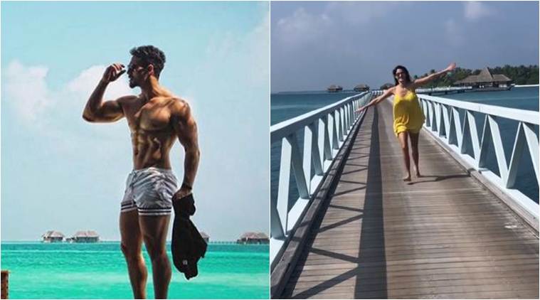 Image result for Tiger Shroff and Disha Patani flaunt their beach bodies giving holiday goals