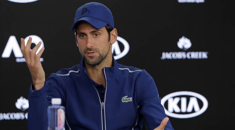 Novak Djokovic in a press conference before the Australian Open