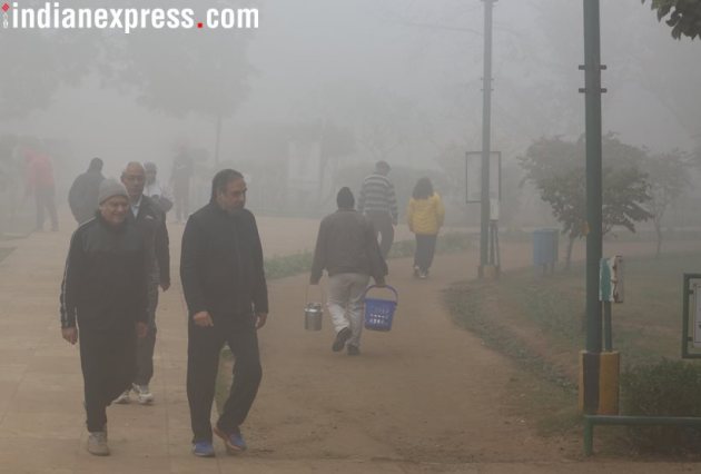 Delhi fog, Delhi worst fog, Delhi dense fog, Delhi weather, Delhi flights cancelled, Delhi news, India news, fog photos, New Year fog, Indian Express news