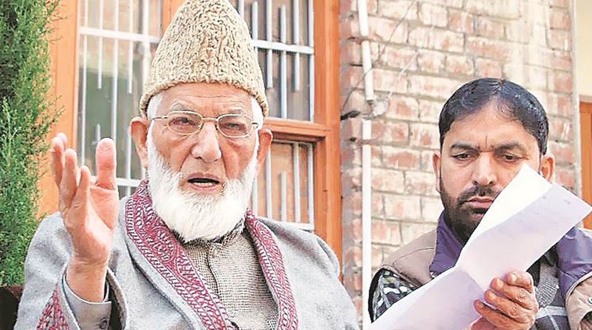 Syed Ali Shah Geelani resignation, Pakistan medical college racket, Hurriyat Conference, Kashmir news, Indian express news