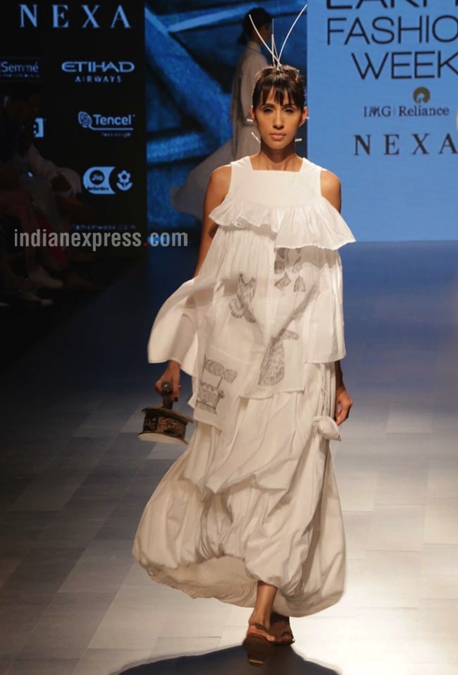 Lakme fashion week, lakme fashion week latest, lakme fashion week photos, lakme fashion week day 1, lakme fashion week gen next, lakme fashion week gen next INIFD, LFW gen next fashion INIFD, Indian Express, Indian Express News