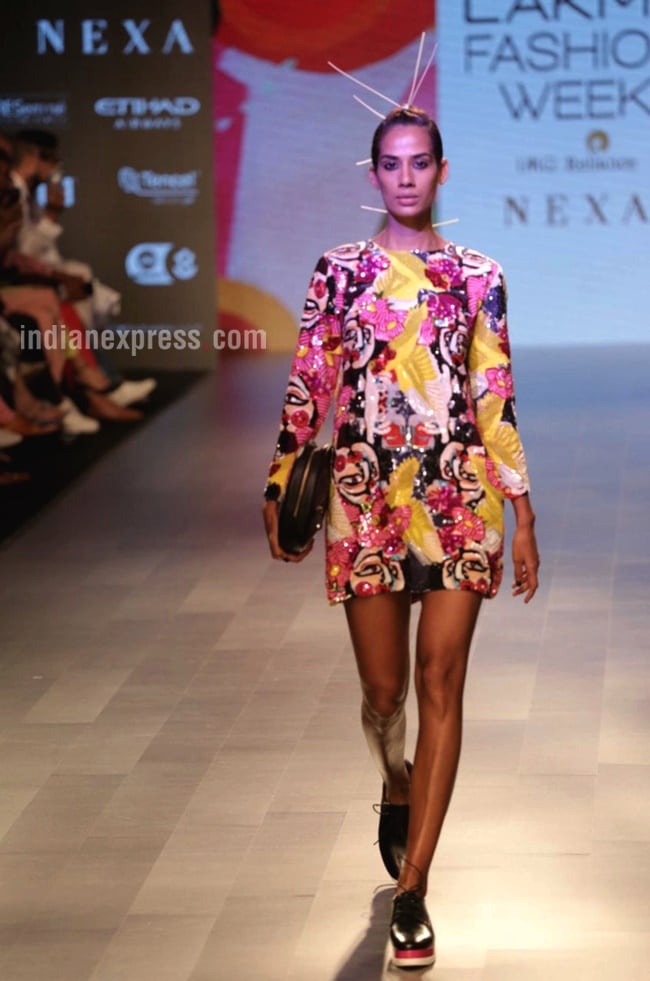 Lakme fashion week, lakme fashion week latest, lakme fashion week photos, lakme fashion week day 1, lakme fashion week gen next, lakme fashion week gen next INIFD, LFW gen next fashion INIFD, Indian Express, Indian Express News