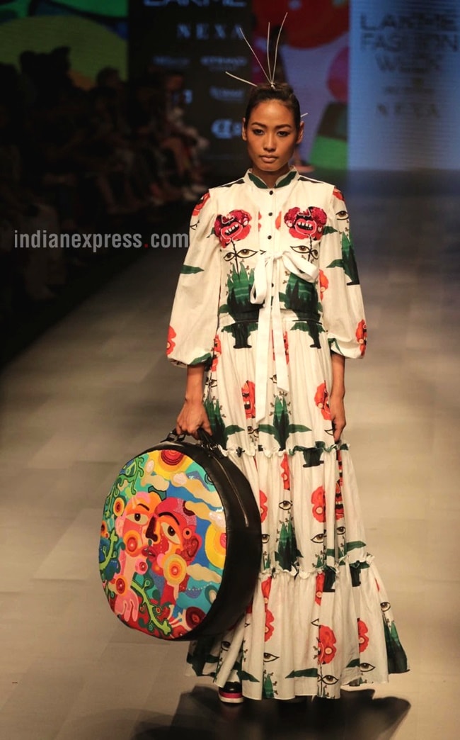 Lakme fashion week, lakme fashion week latest, lakme fashion week photos, lakme fashion week day 1, lakme fashion week gen next, lakme fashion week gen next INIFD, LFW gen next fashion INIFD, Indian Express, Indian Express News