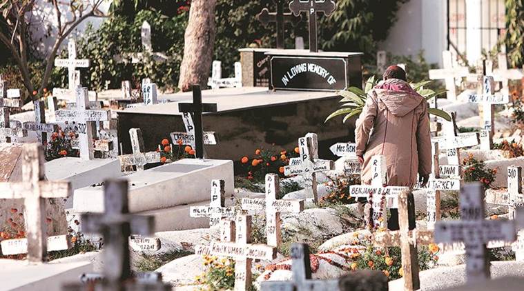 Delhi Grave, Delhi Qabristan, Delhi Grave Concerns, Batla House Qabristan, St Thomas Christian Cemetery, Delhi Cemetery, Delhi News, Indian Express, Indian Express News