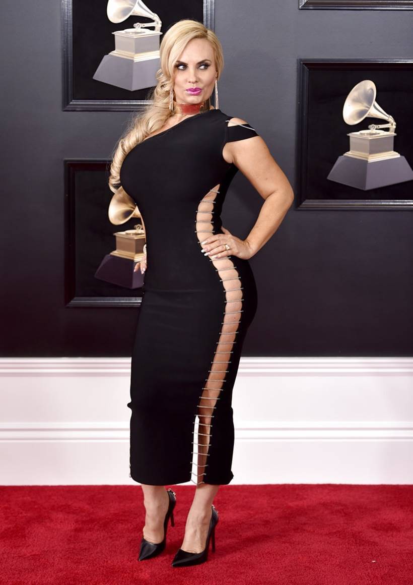 60th annual Grammy awards, 60th annual Grammy awards fashion, 60th annual Grammy awards best dressed, 60th annual Grammy awards worst dressed, Miley Cyrus, Miley Cyrus fashion, Lady Gaga, Lady Gaga fashion, Lana Del Rey, Maren Morris , Joy Villa, indian express, indian express news